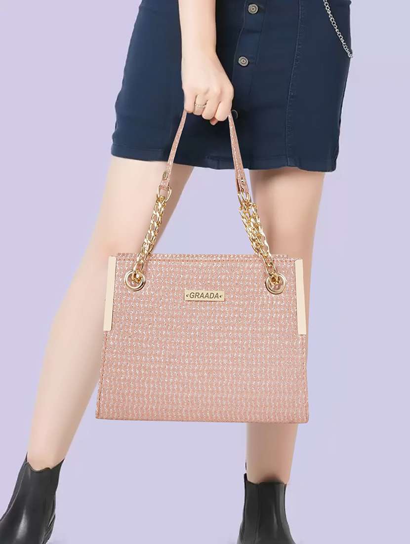 quilted pink polyester party handbag - 22084800 - Zoom Image - 0