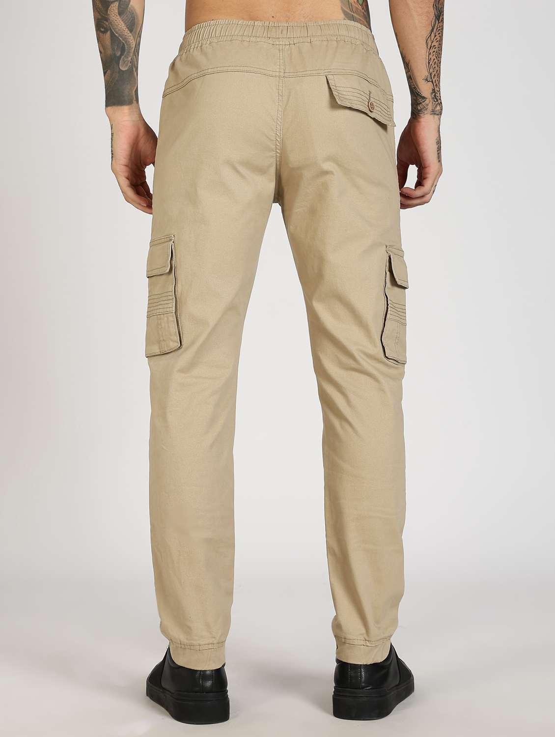 men solid mid rise regular fit jogger - 22084816 -  Standard Image - 3