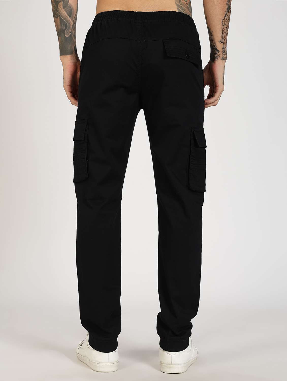 men solid mid rise regular fit jogger - 22084818 -  Standard Image - 3