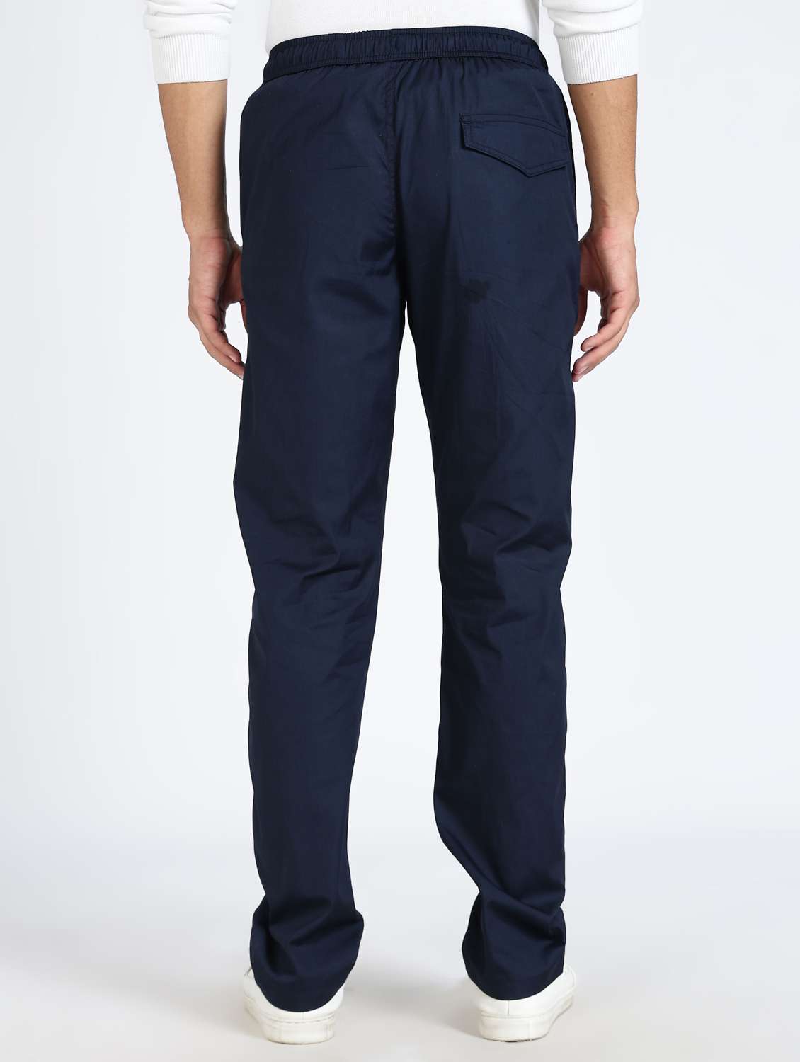 men solid mid rise chinos casual trouser - 22084853 -  Standard Image - 3