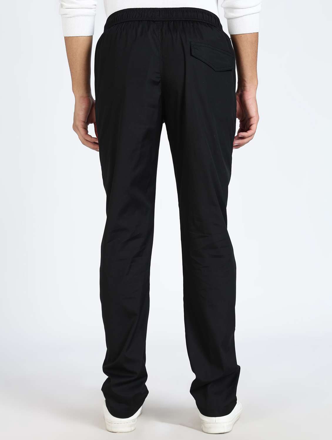 men solid mid rise chinos casual trouser - 22084854 - Standard Image - 3
