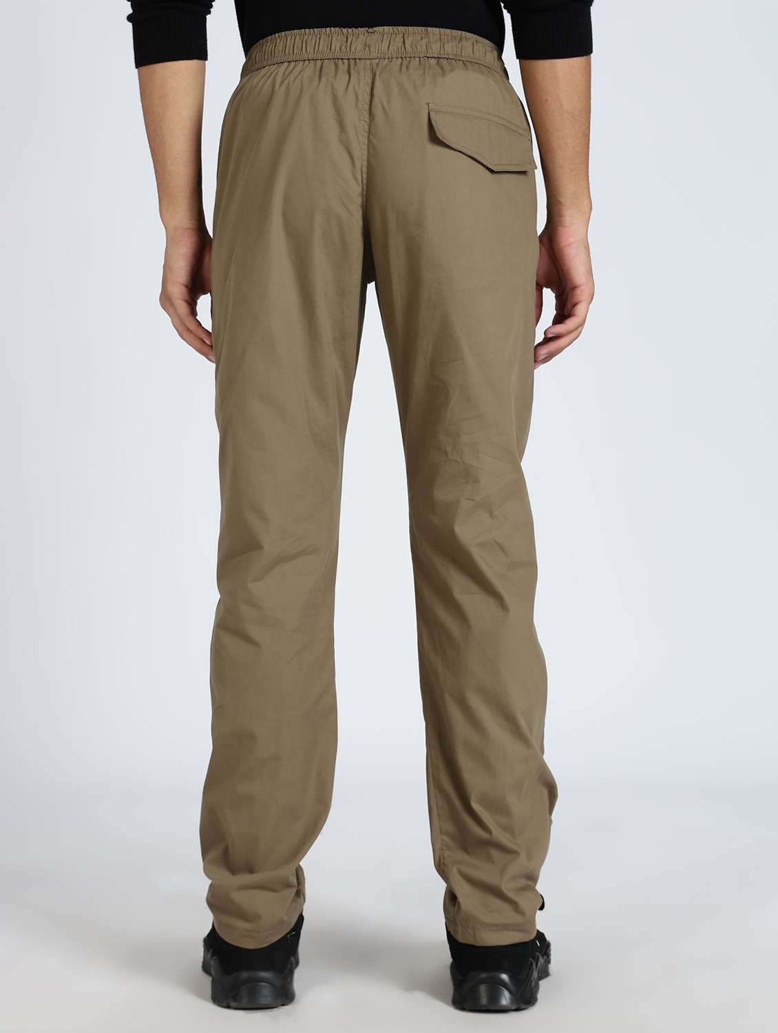 men solid mid rise chinos casual trouser - 22084865 -  Standard Image - 3