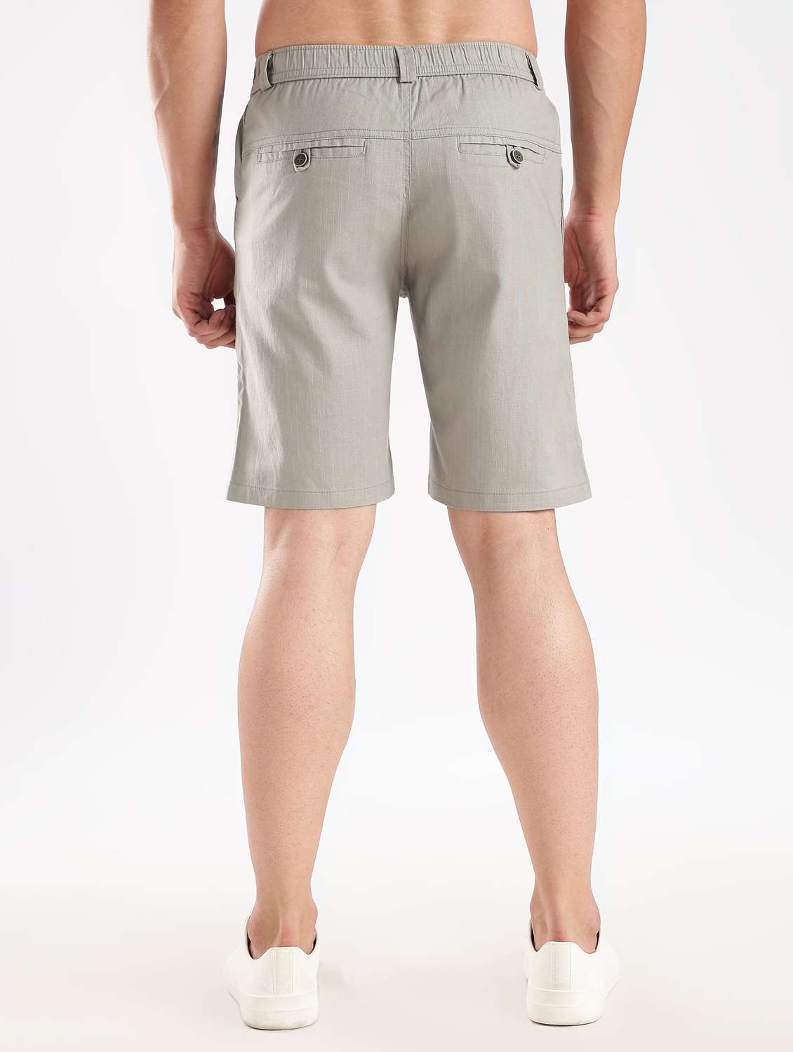 men solid mid rise regular fit shorts - 22084924 -  Standard Image - 3