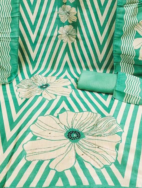 women printed unstitched suit set - 22085122 -  Standard Image - 3