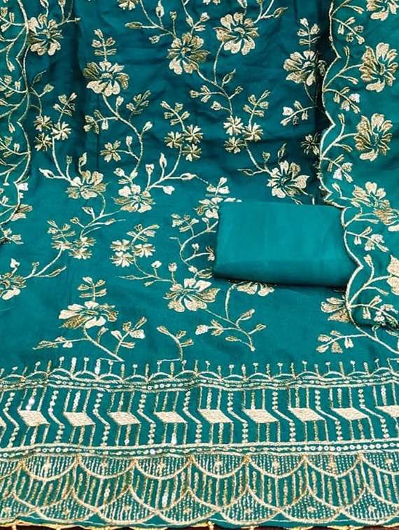 women solid with work unstitched suit set - 22085125 -  Standard Image - 3