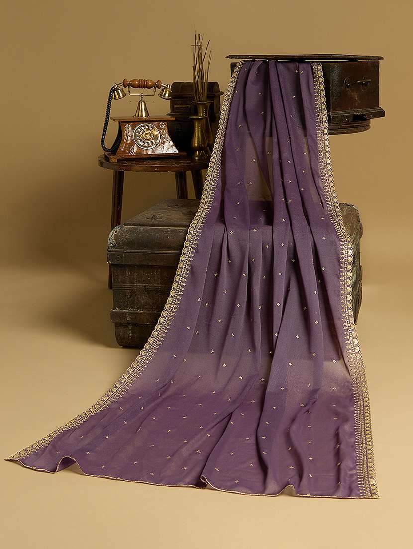 women solid with work festive dupatta - 22085232 -  Zoom Image - 0
