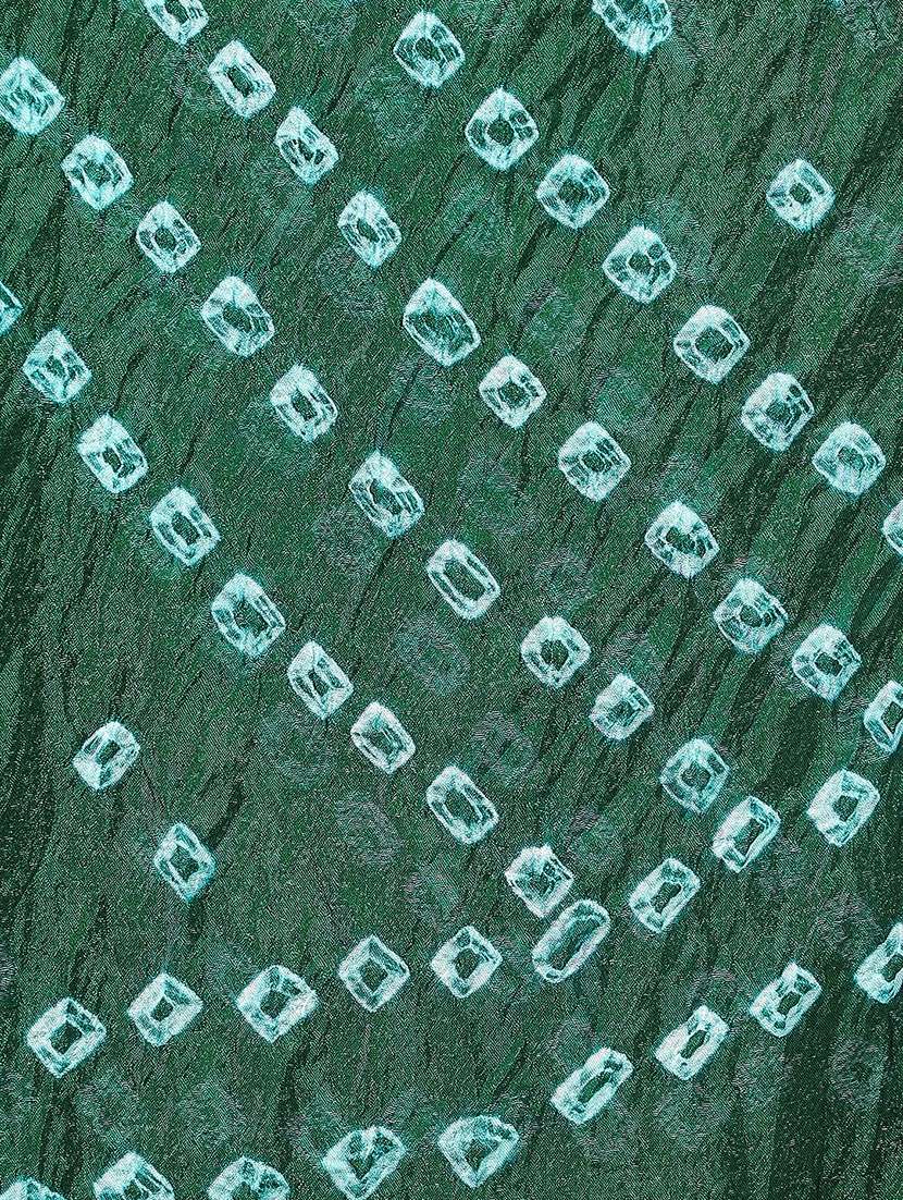 globus women green bandhani print silk gotta patti border festive dupatta - 22085234 -  Standard Image - 3