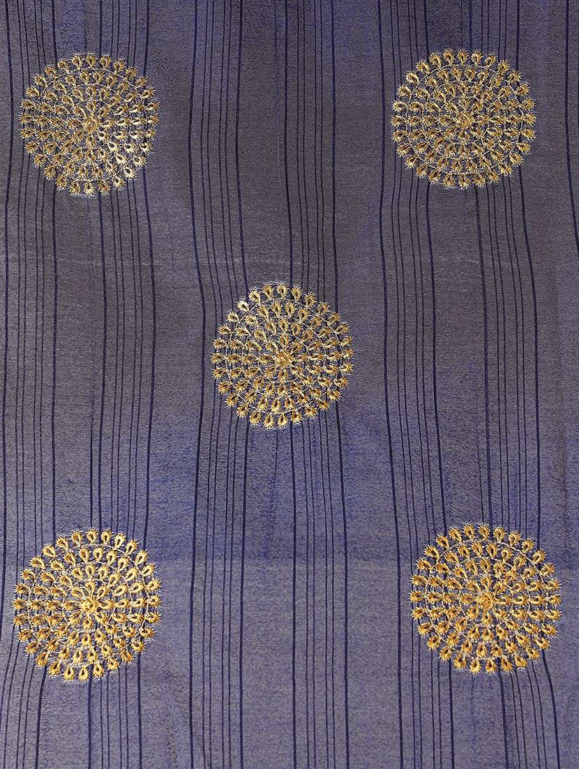 globus women blue zari embroidered silk tasselled border festive dupatta - 22085239 -  Standard Image - 3