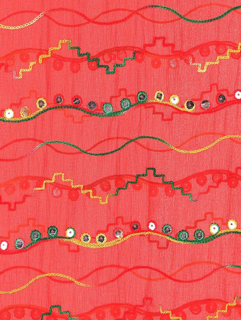 women solid with work festive dupatta - 22085241 - Standard Image - 3