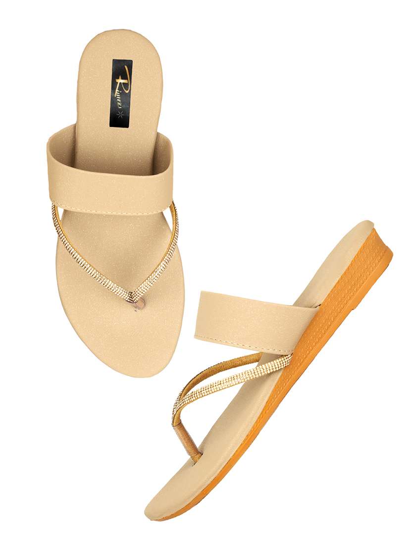 women solid slip on flat sandals - 22085251 - Standard Image - 3