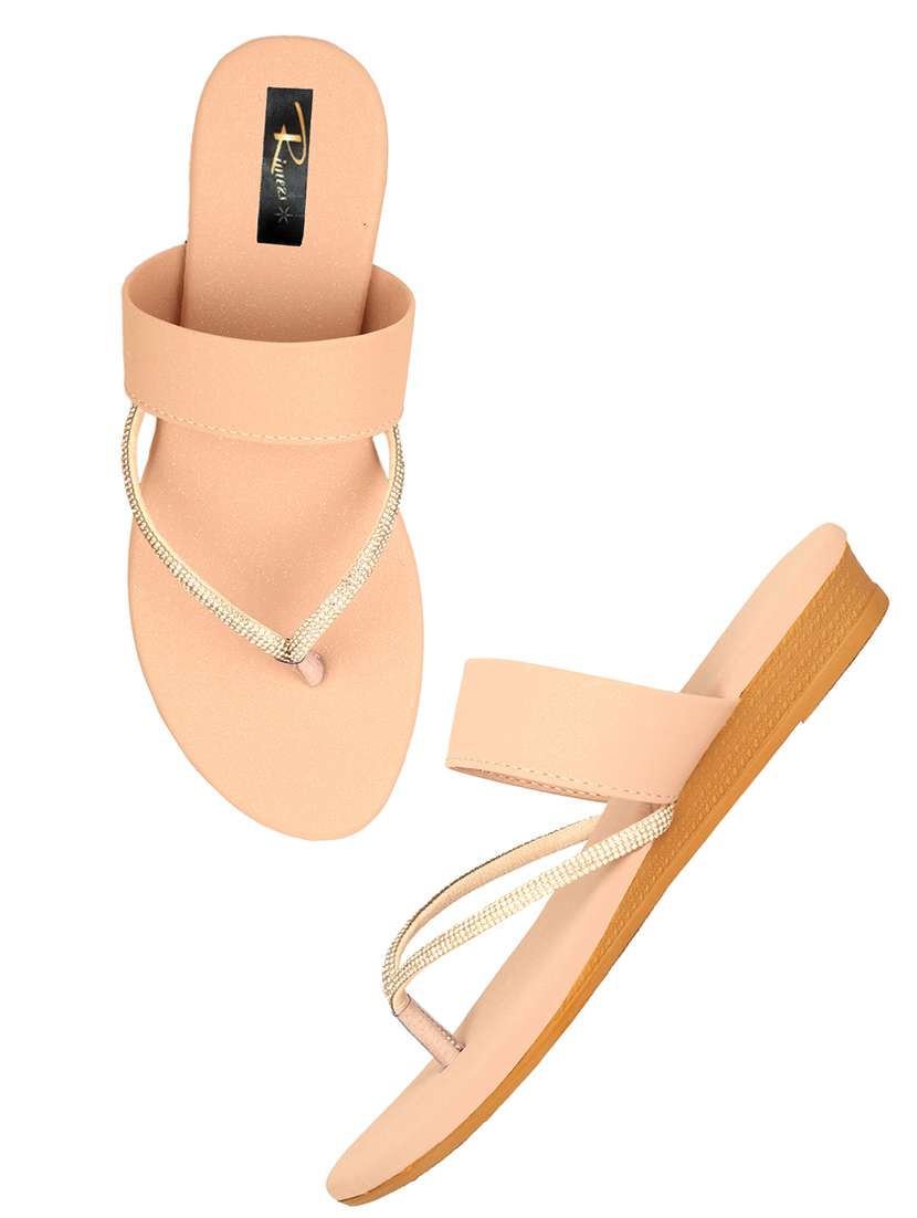 women solid slip on flat sandals - 22085252 - Standard Image - 3