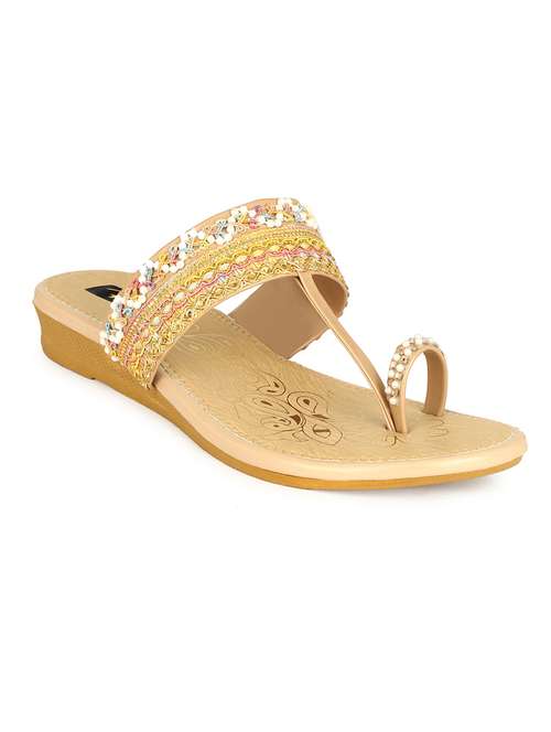 women one toe slip on flat sandals - 22085256 -  Standard Image - 0