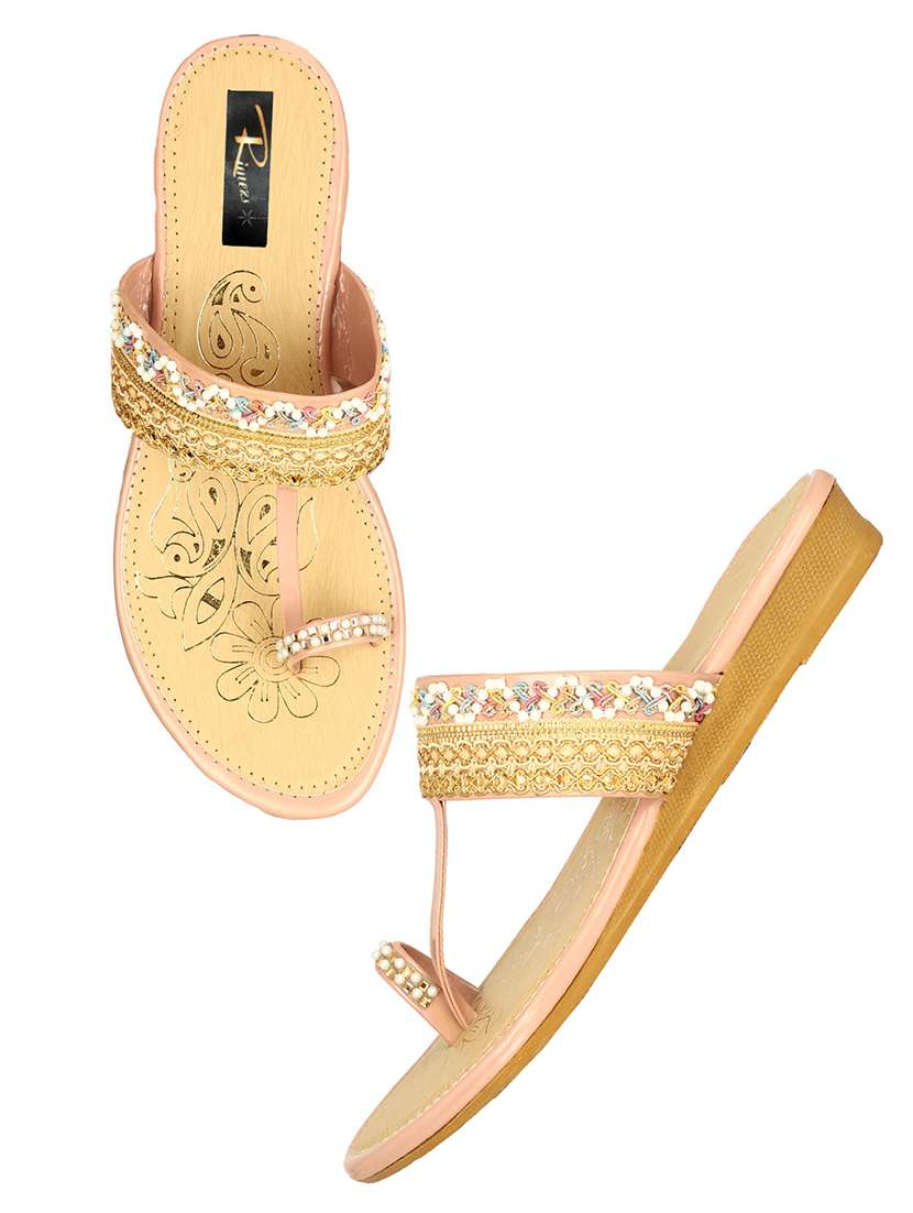 women one toe slip on flat sandals - 22085257 - Standard Image - 3