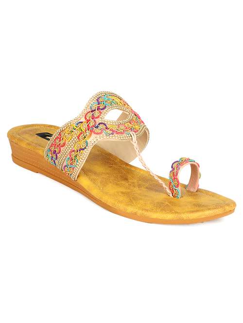 women one toe slip on flat sandals - 22085261 - Standard Image - 0