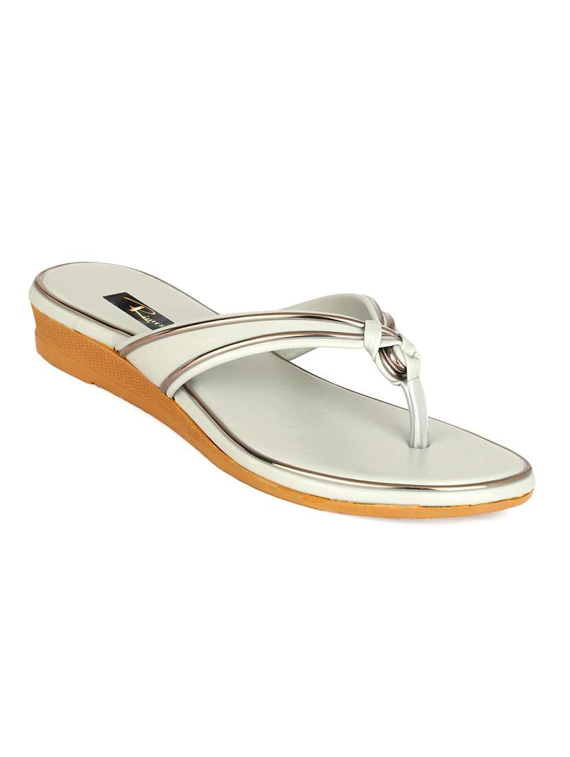 women solid slip on flat sandals