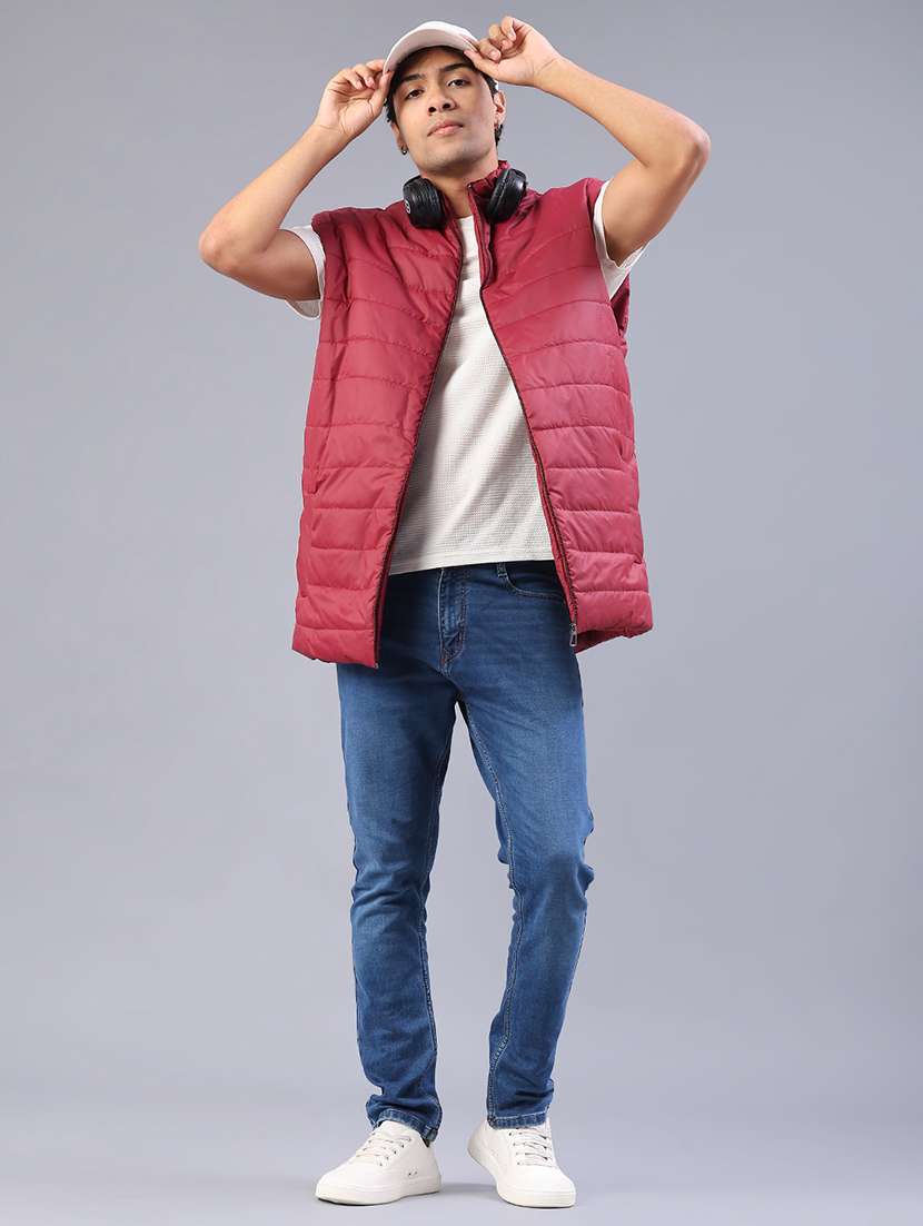 men solid sleeveless lightweight puffer jacket - 22085288 -  Standard Image - 5