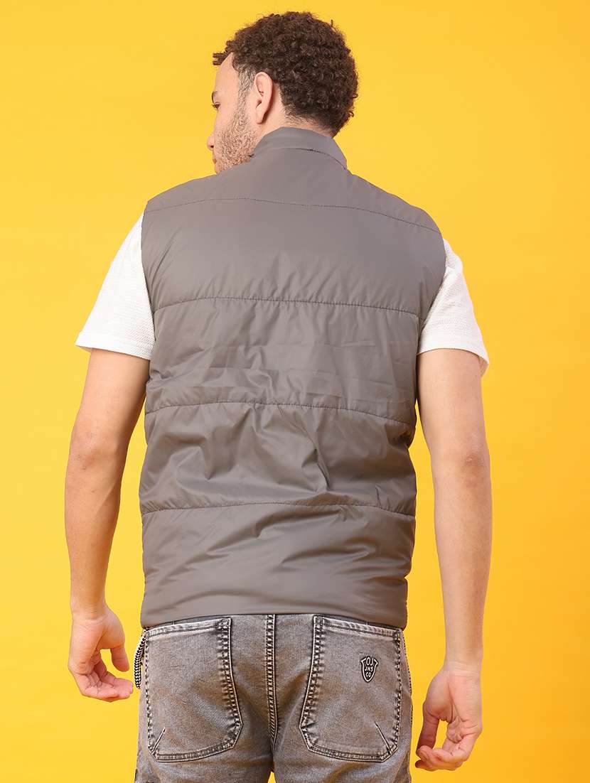 men solid sleeveless lightweight puffer jacket - 22085289 -  Standard Image - 3