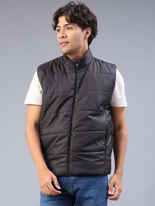 men solid sleeveless lightweight puffer jacket - 22085320 -  Standard Image - 0