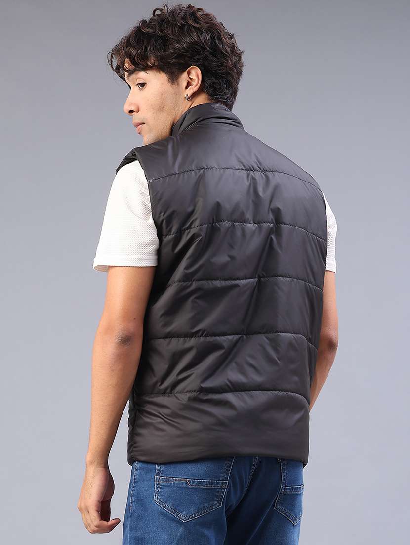 men solid sleeveless lightweight puffer jacket - 22085320 -  Standard Image - 3