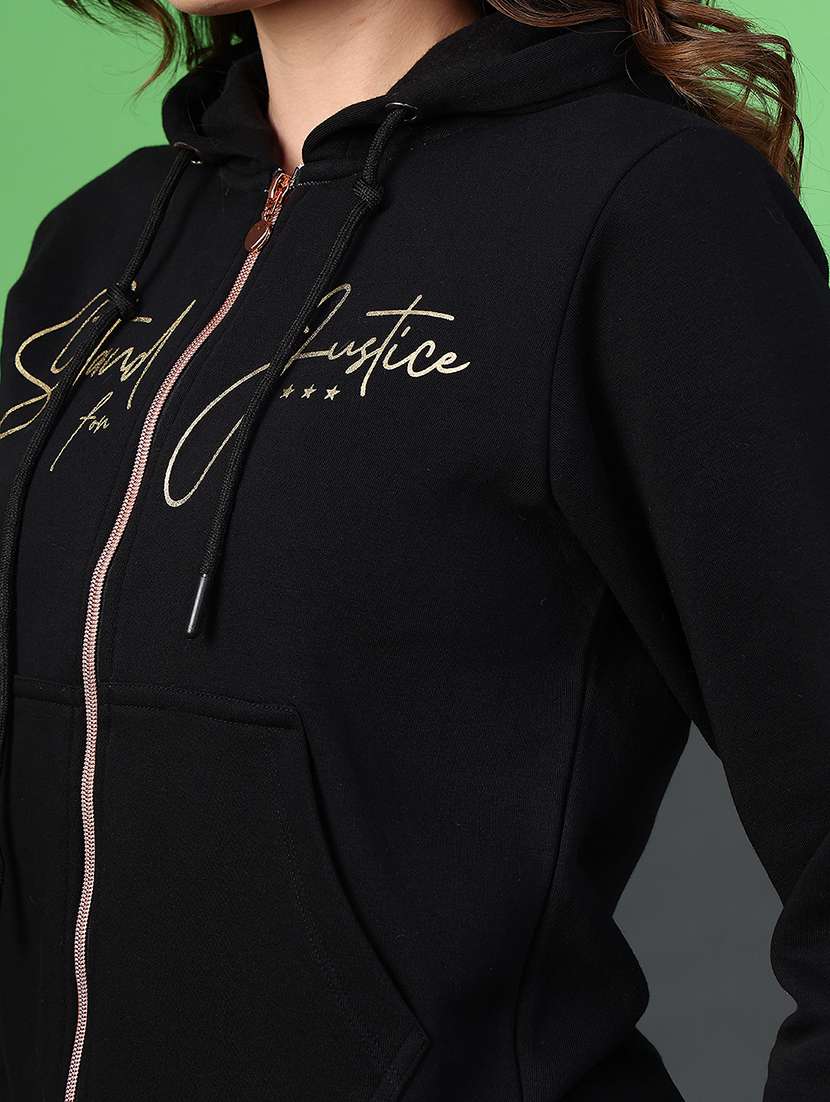 women printed long sleeve hooded sweatshirt - 22085752 -  Standard Image - 5