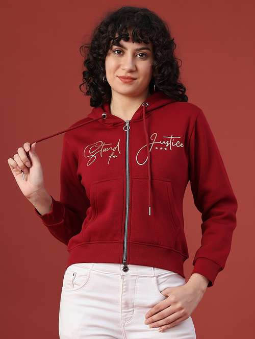 women printed long sleeve hooded sweatshirt - 22085754 -  Standard Image - 0