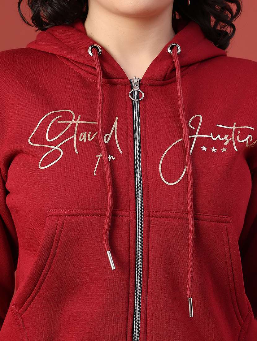 women printed long sleeve hooded sweatshirt - 22085754 -  Standard Image - 5