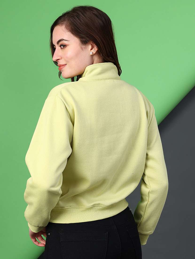 women solid long sleeve sweatshirt - 22085761 -  Standard Image - 3