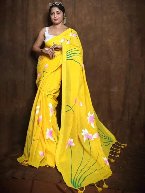 women floral printed saree with blouse - 22085866 -  Standard Image - 0