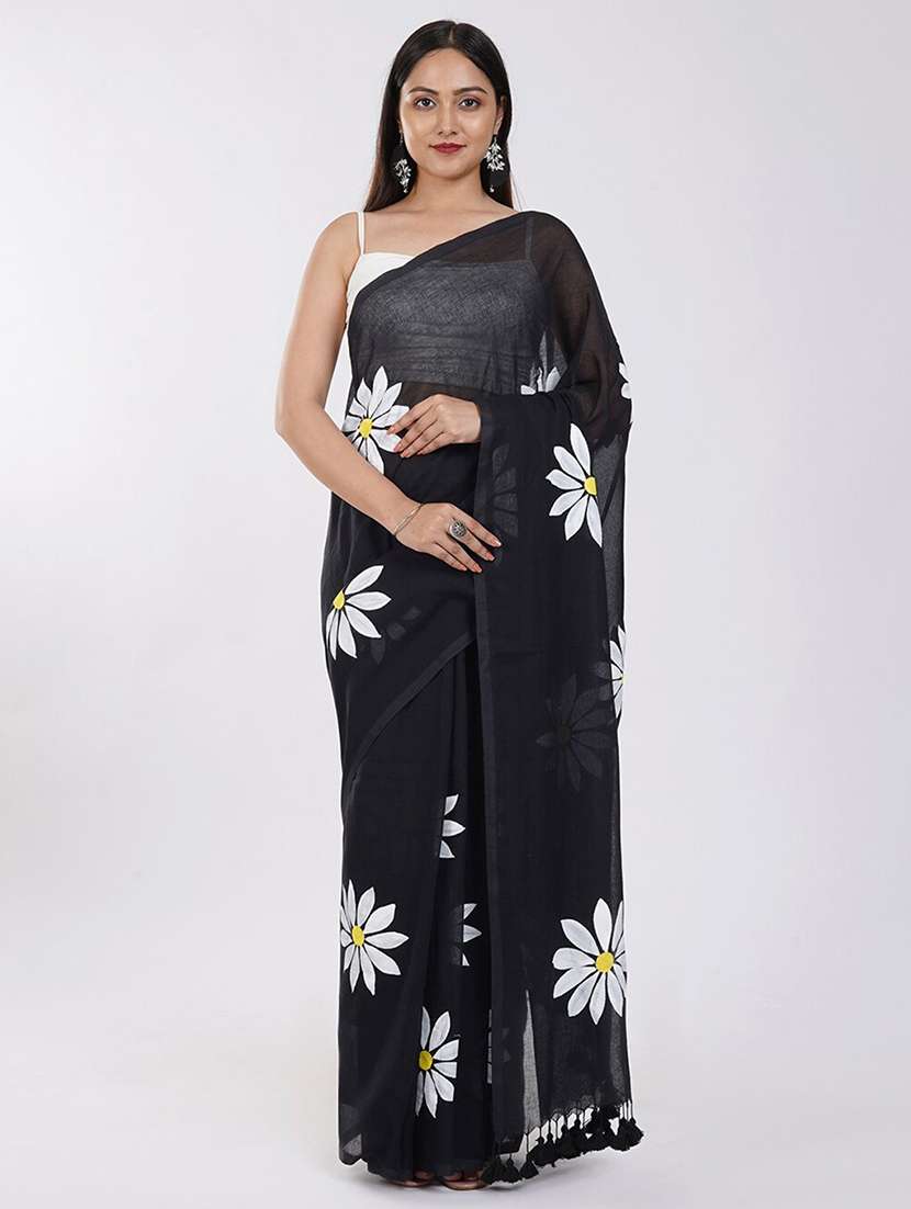 women floral printed saree with blouse - 22085877 - Zoom Image - 0