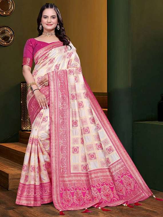 women self design banarasi saree with blouse - 22085910 -  Zoom Image - 0