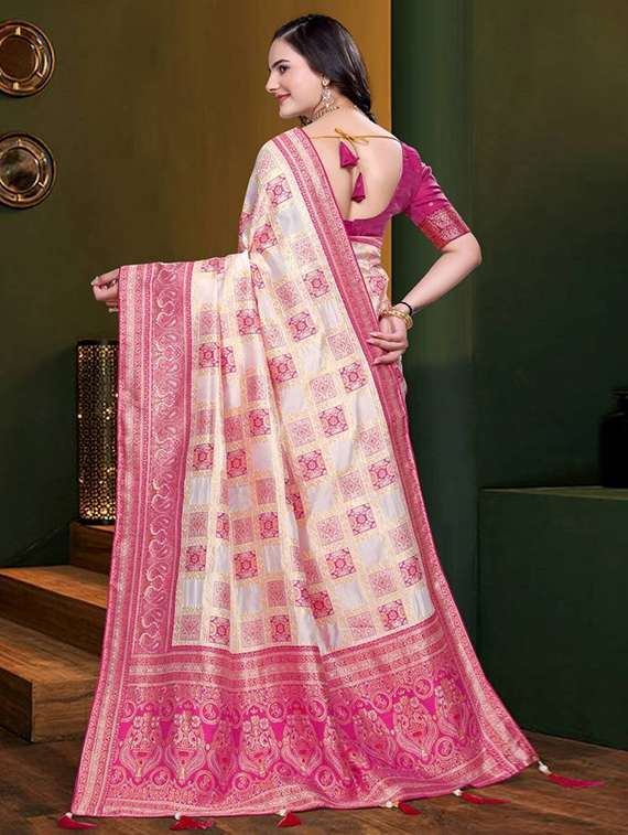 women self design banarasi saree with blouse - 22085910 - Standard Image - 3