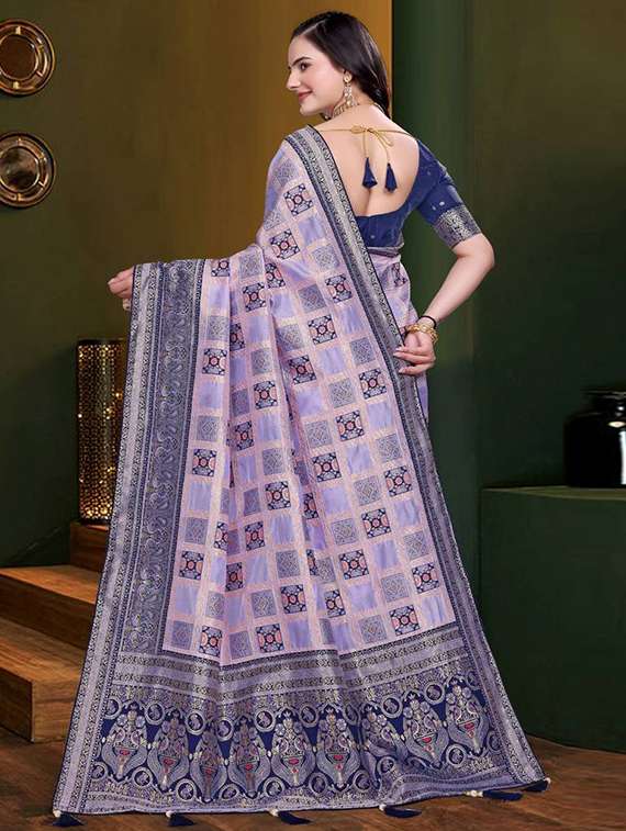 women self design banarasi saree with blouse - 22085914 - Standard Image - 3