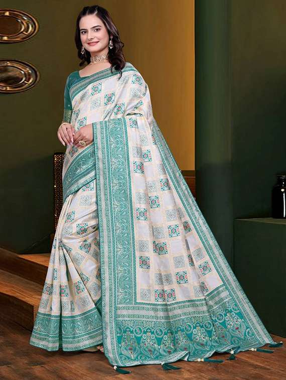 women self design banarasi saree with blouse - 22085915 - Standard Image - 3