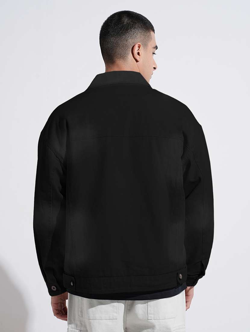 men solid long sleeve denim casual jacket - 22085968 - Standard Image - 3