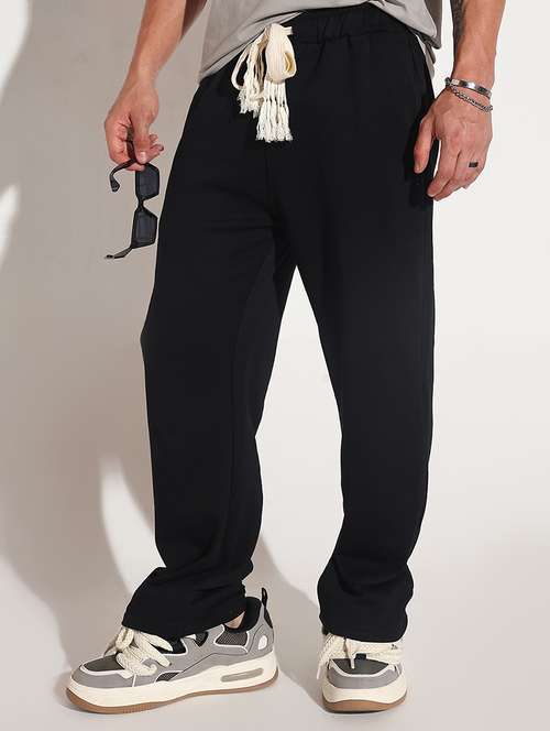 men solid low rise flat front casual trouser - 22085979 - Standard Image - 0