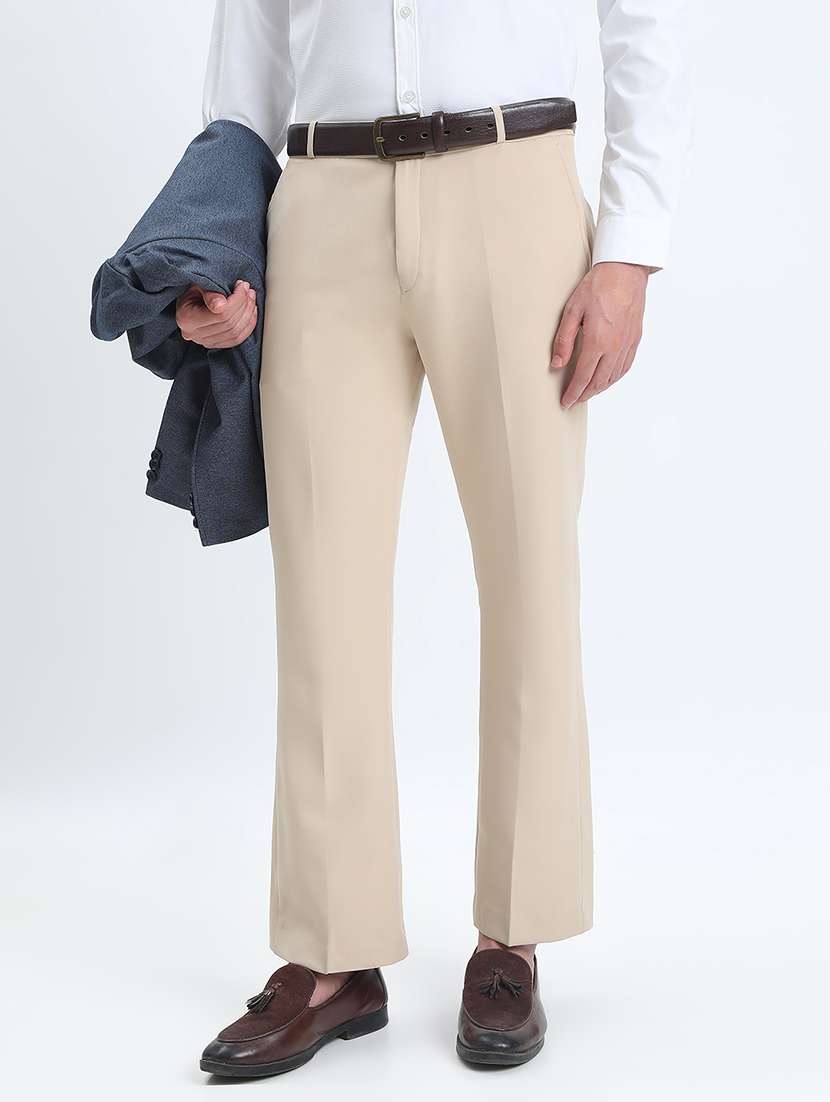 men solid low rise flat front formal trouser - 22085981 - Zoom Image - 0