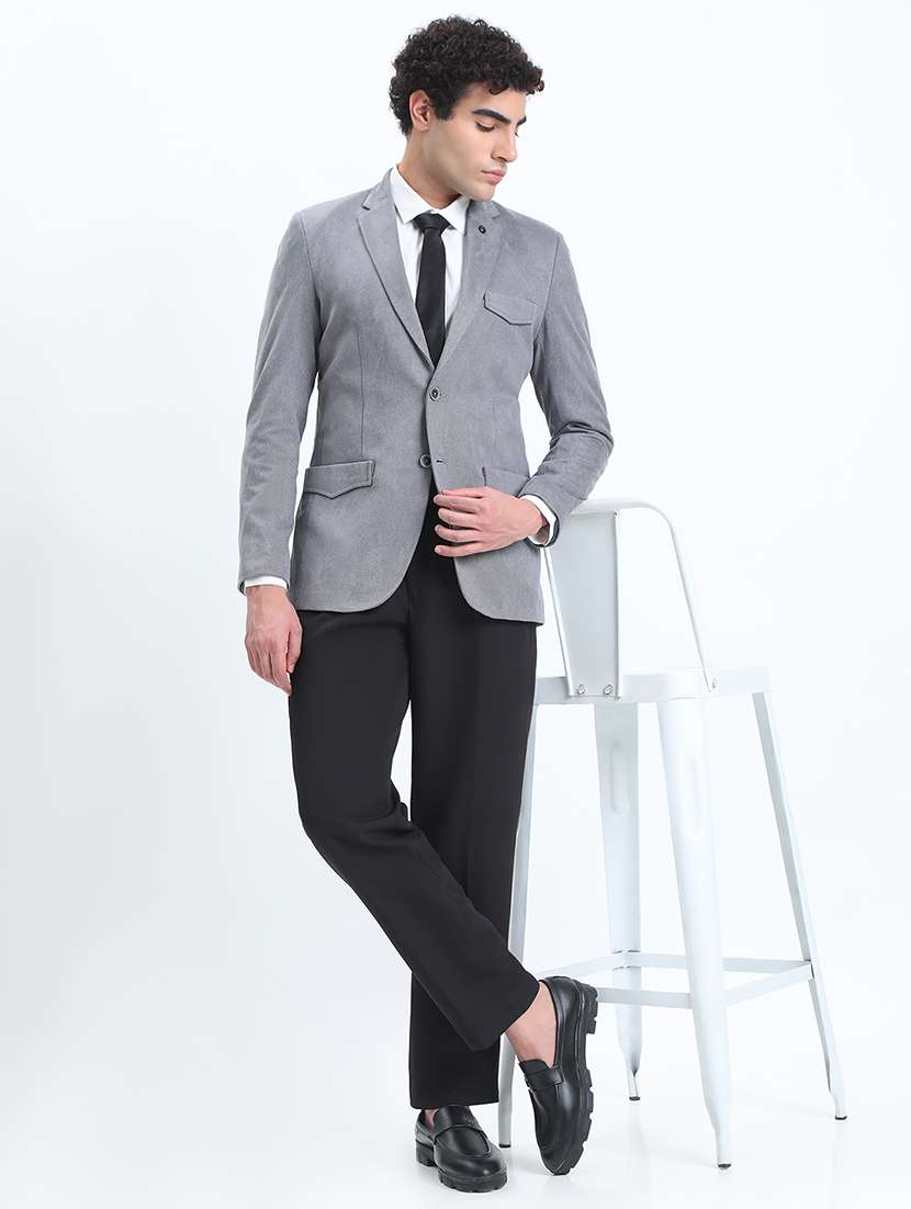 men lapel collar single breasted casual blazer - 22085991 -  Standard Image - 5