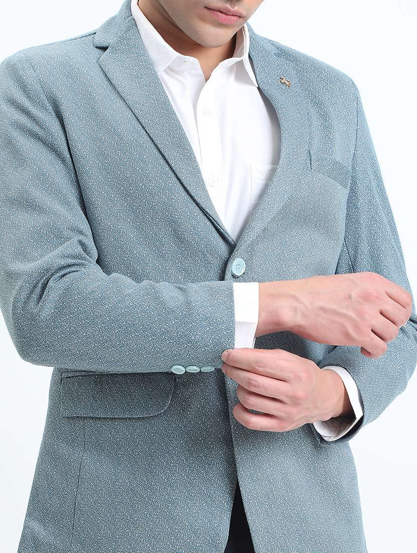 men lapel collar single breasted casual blazer - 22085992 -  Standard Image - 5