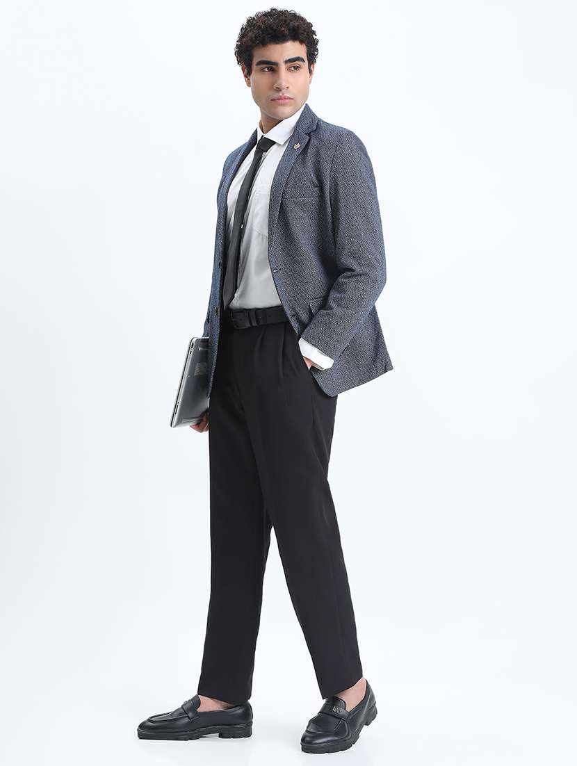 men lapel collar single breasted casual blazer - 22085993 -  Standard Image - 5