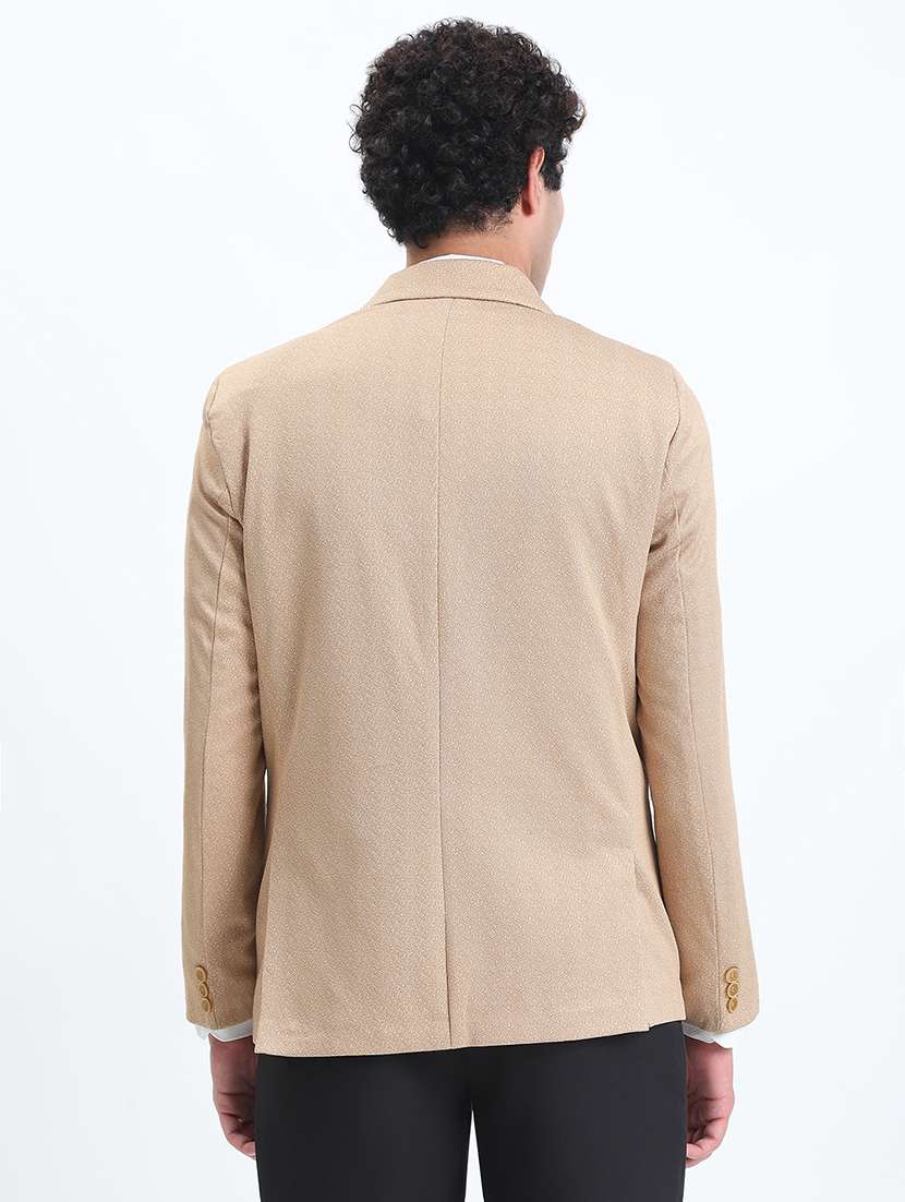 men lapel collar single breasted casual blazer - 22085994 -  Standard Image - 3