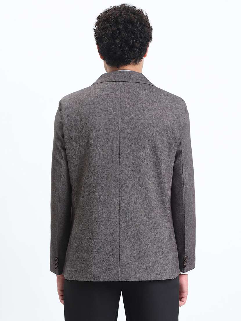 men lapel collar single breasted casual blazer - 22085996 -  Standard Image - 3