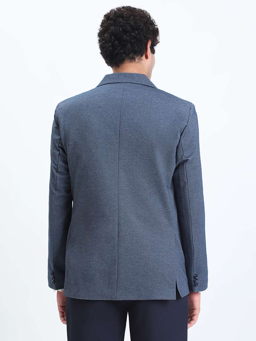 men lapel collar single breasted casual blazer - 22085999 -  Standard Image - 3