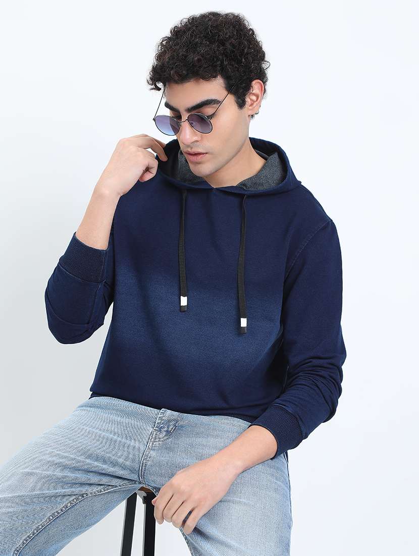 men solid long sleeve regular fit sweatshirt