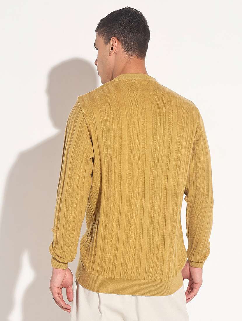 men self design long sleeve regular fit pullover - 22086015 -  Standard Image - 3