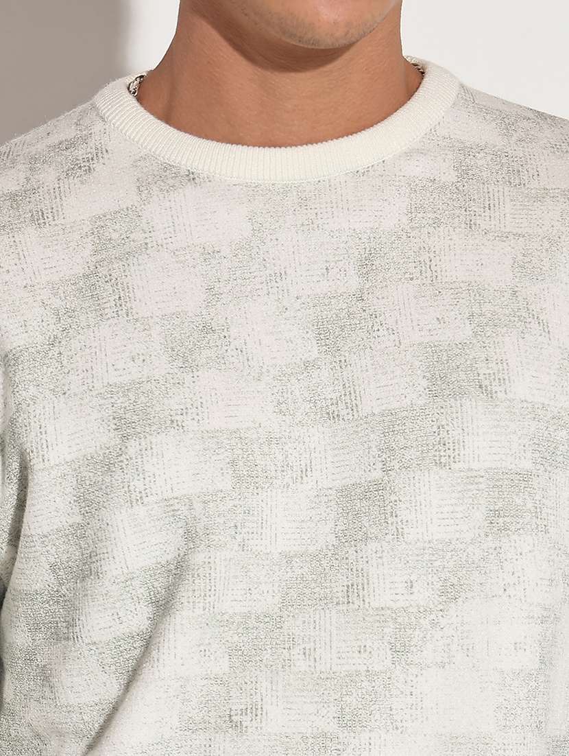 men checkered long sleeve regular fit pullover - 22086016 -  Standard Image - 5