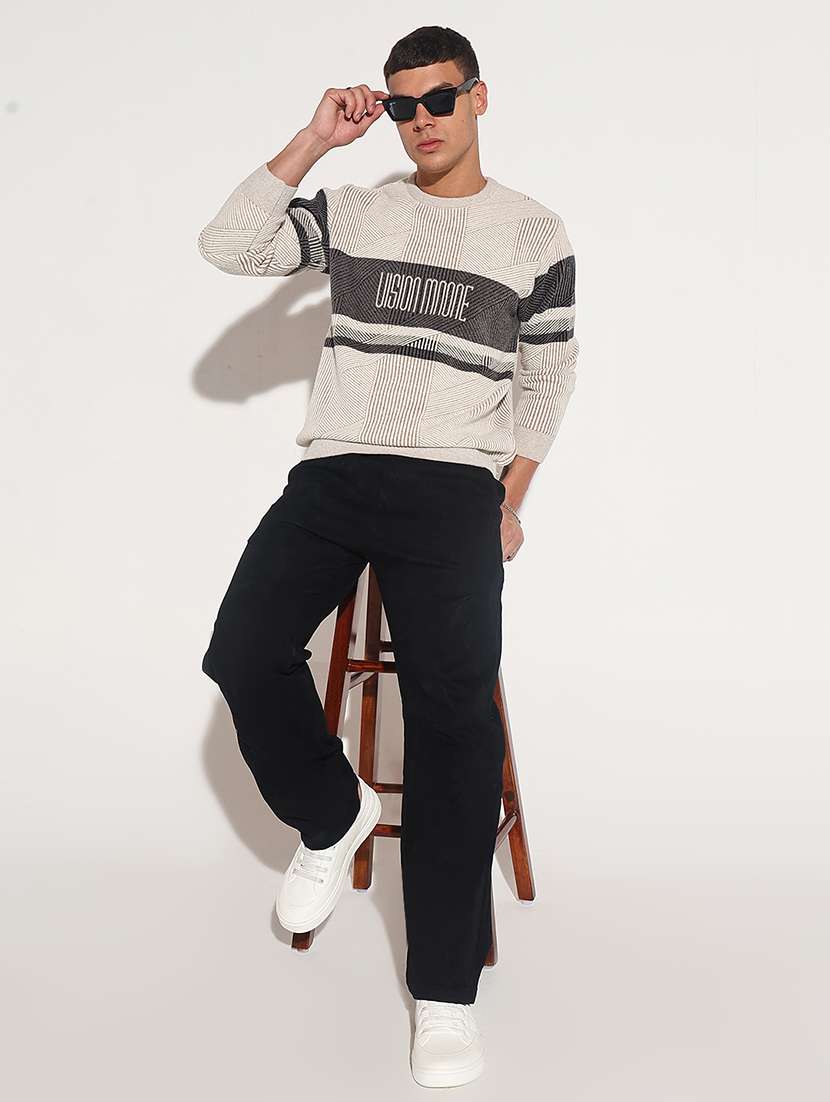 men typographic long sleeve regular fit pullover - 22086017 -  Standard Image - 5