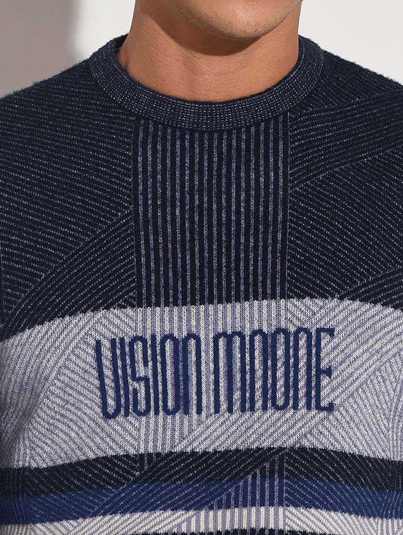 men typographic long sleeve regular fit pullover - 22086018 -  Standard Image - 5