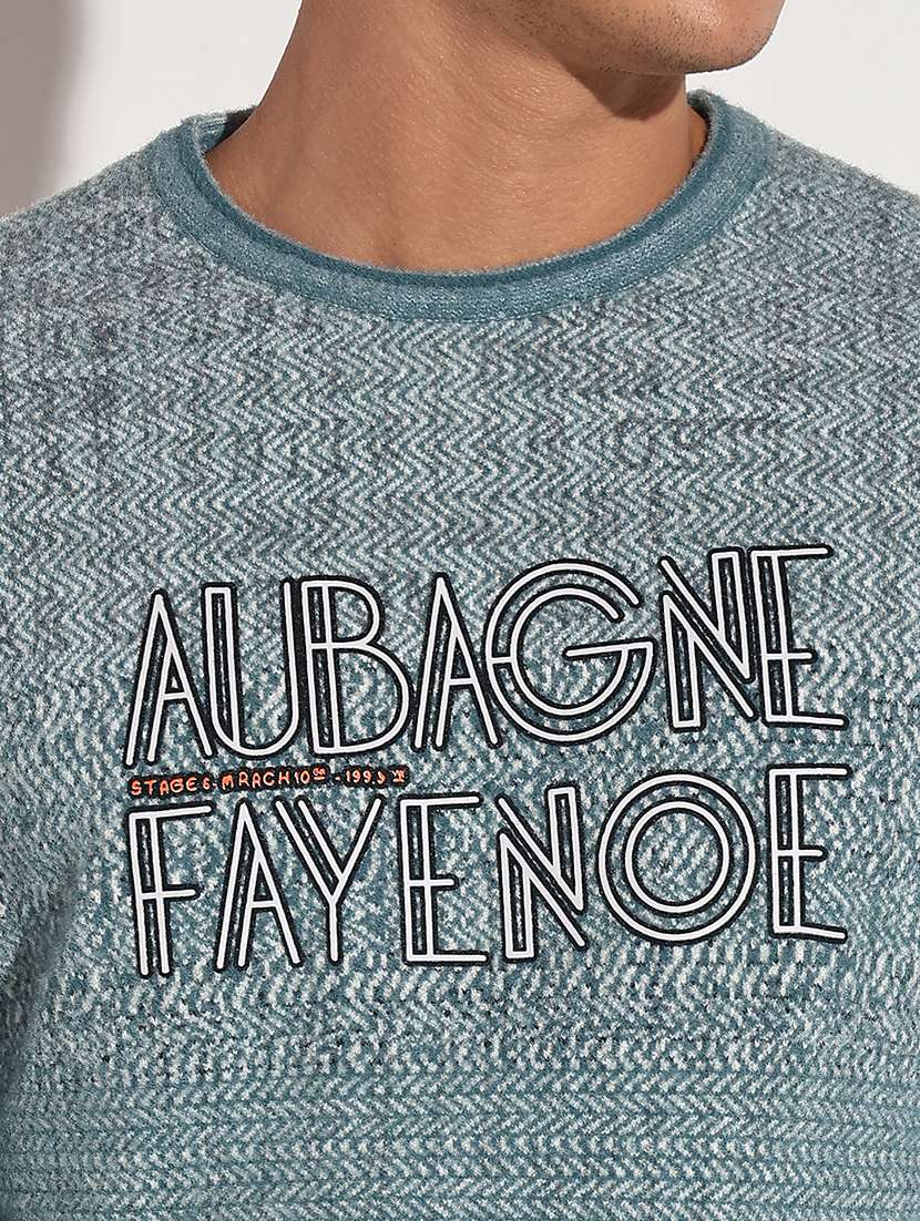 men typographic long sleeve regular fit pullover - 22086019 -  Standard Image - 5