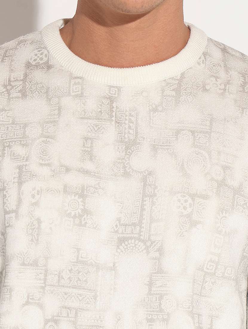 men self design long sleeve regular fit pullover - 22086027 -  Standard Image - 5