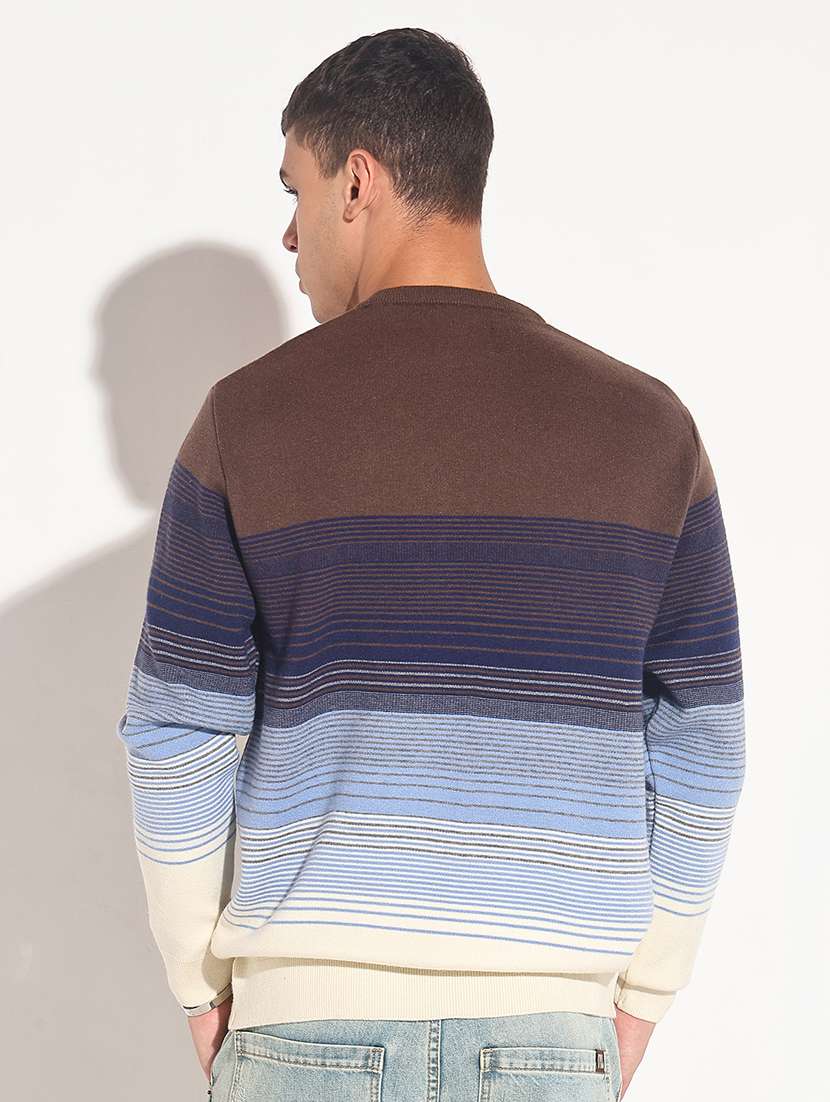 men striped long sleeve regular fit pullover - 22086029 -  Standard Image - 3